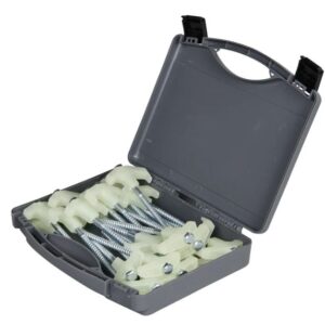 Oztrail Screw In Tent Peg Set 25 Piece Glow in the Dark