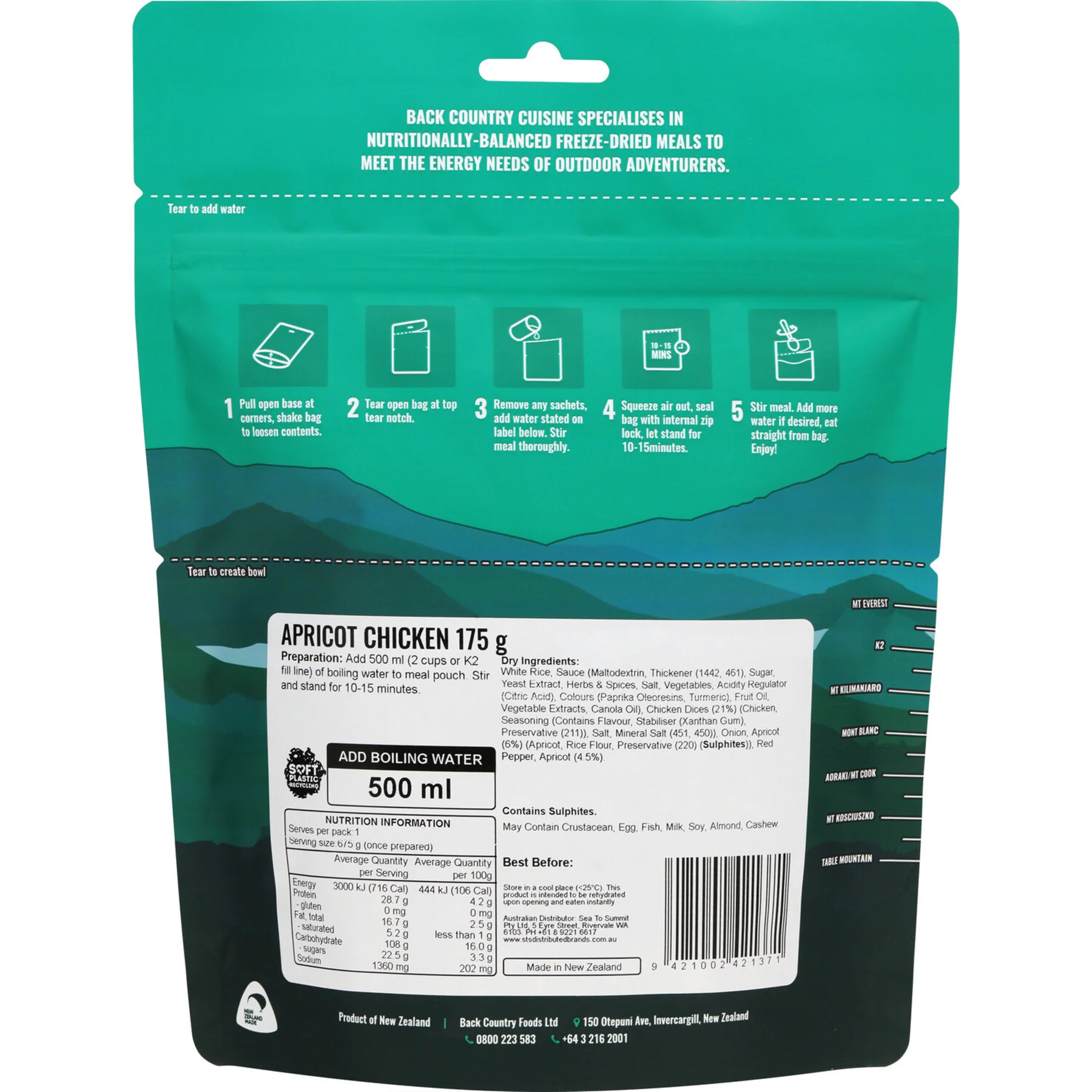 Back Country Cuisine Apricot Chicken - Image 2