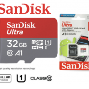 SanDisk Ultra 32 GB Micro SD card with adapter