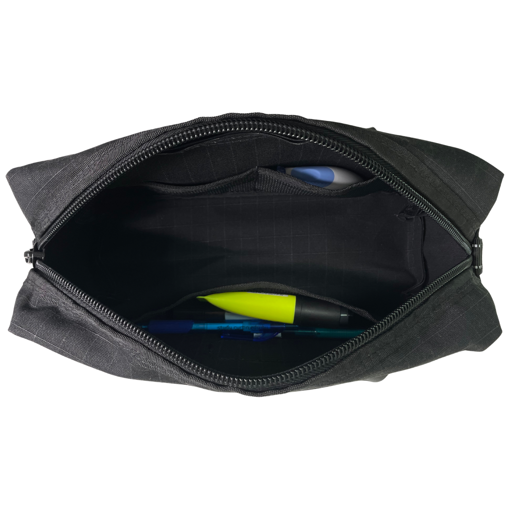 AOS Deluxe Canvas Toiletires Bag, Internal Mesh Pockets - Image 3