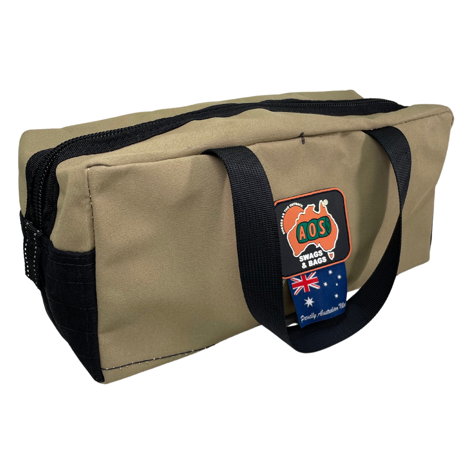 AOS Deluxe Canvas Toiletires Bag, Internal Mesh Pockets - Image 6