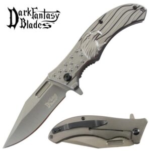 Dark Fantasy Blade Eagle Printed Folding Knife