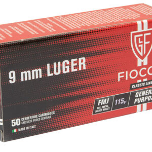 Fiocchi 9mm Luger 115gr FMJ Brass