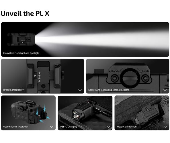 Olight PL X 1200 Lumens Dual Beams Tactical Rail Mounted Light - Image 6