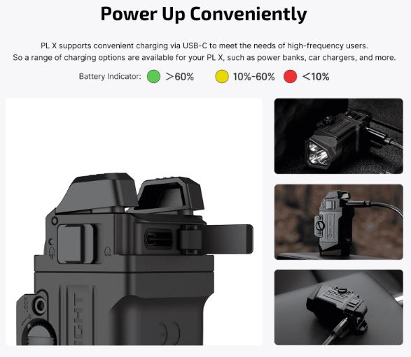 Olight PL X 1200 Lumens Dual Beams Tactical Rail Mounted Light - Image 11