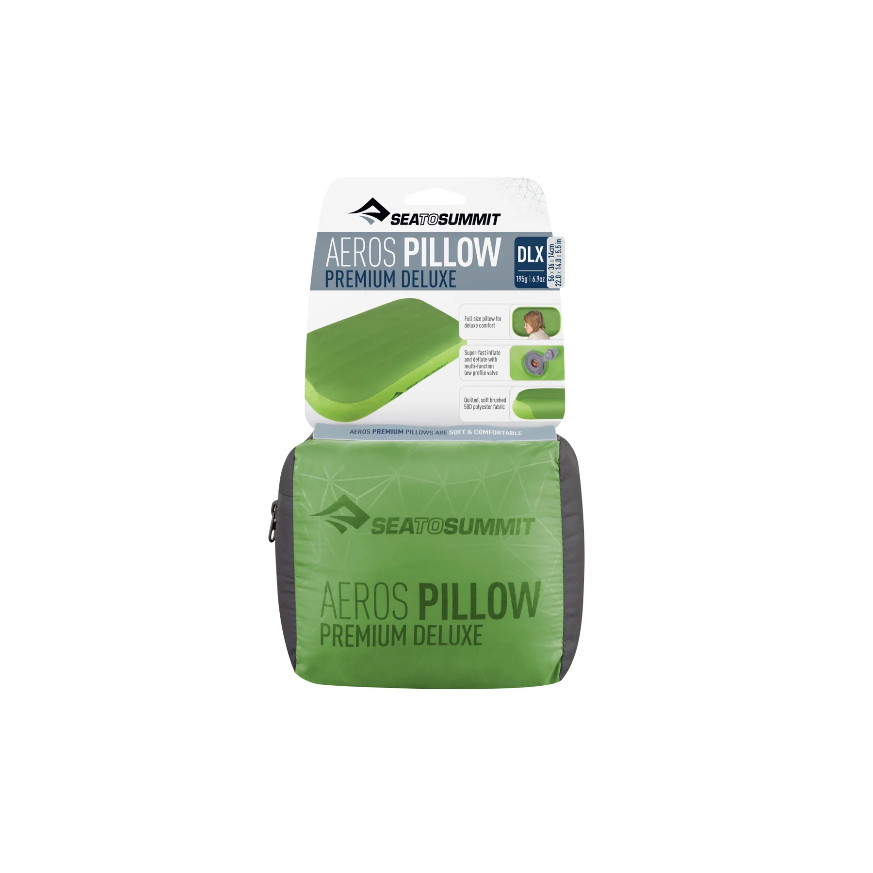 Sea To Summit Aeroa Premium Deluxe Pillow - Lime - Image 10
