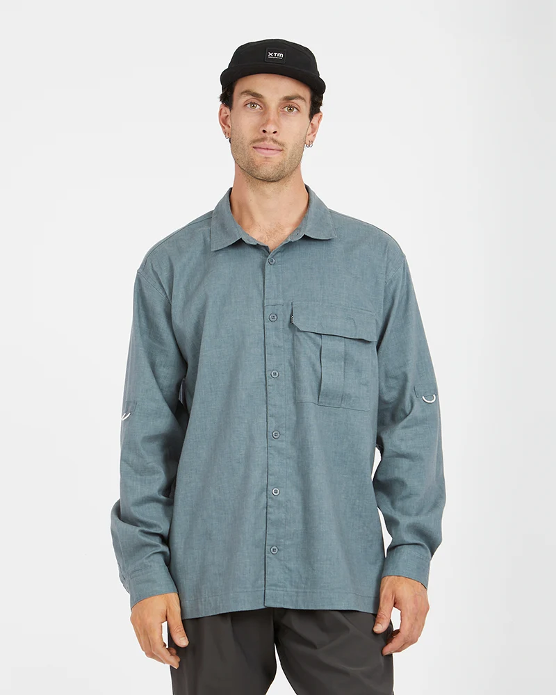 XTM Mens Messmate Hemp-Blend Hiking Long-Sleeve Shirt - Image 4
