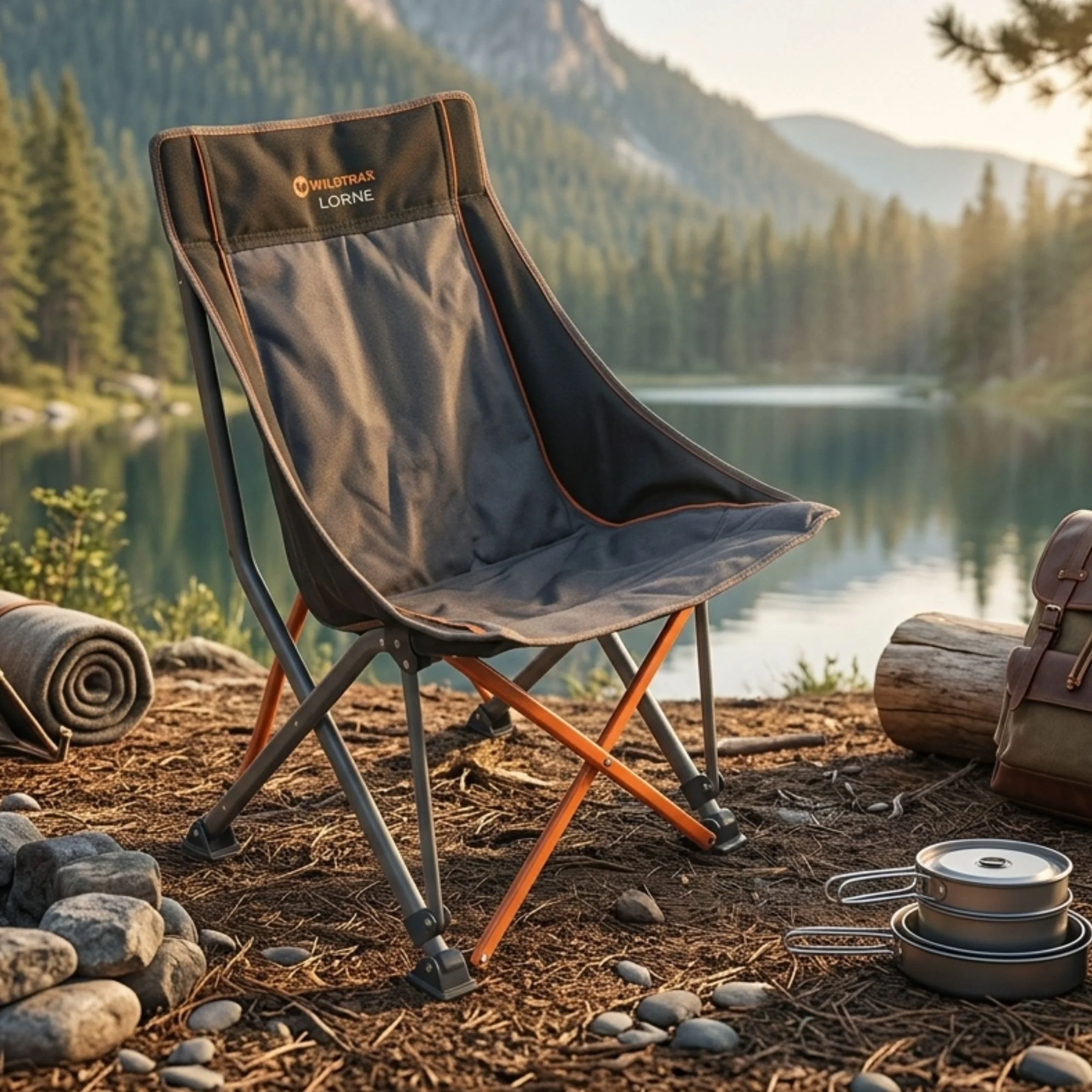 Wildtrak Lorne Easy Fold Compact Contoured Ergonomic Camp Chair - Image 3
